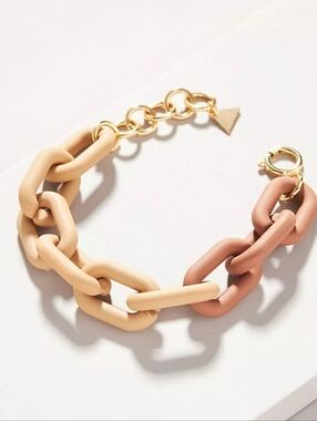 NWT: Rush By Denis & Charles Multi-Color Resin Link Bracelet